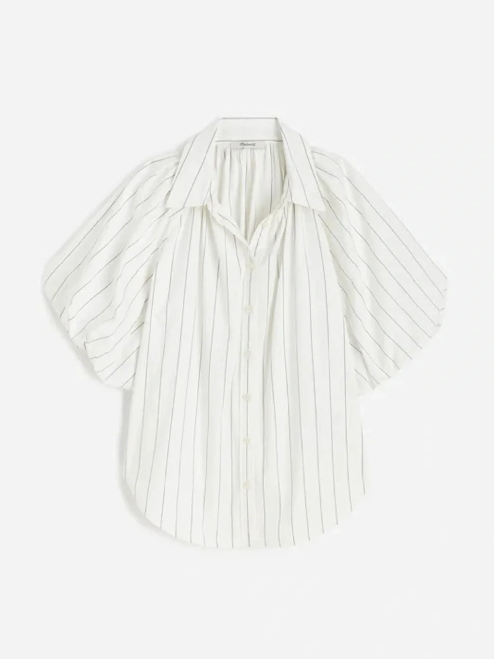 Madewell Shirred Bubble-Sleeve Button-Up Shirt - Picture 4 of 8